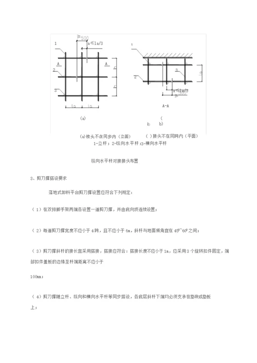 落地式钢管式卸料平台施工方案