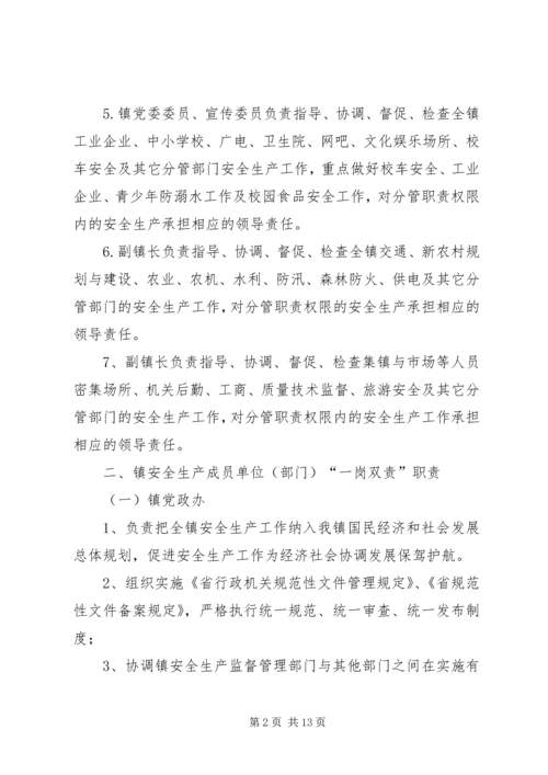 镇委一岗双责工作方案.docx