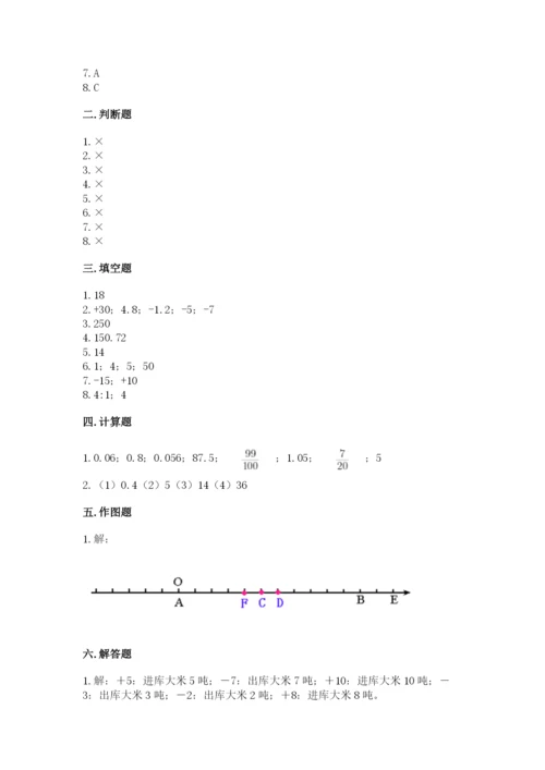 人教版六年级下册数学期末测试卷含答案（新）.docx