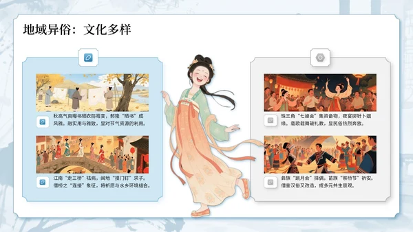 蓝色中国风古韵今风浪漫传承七夕文化知识讲座PPT模板