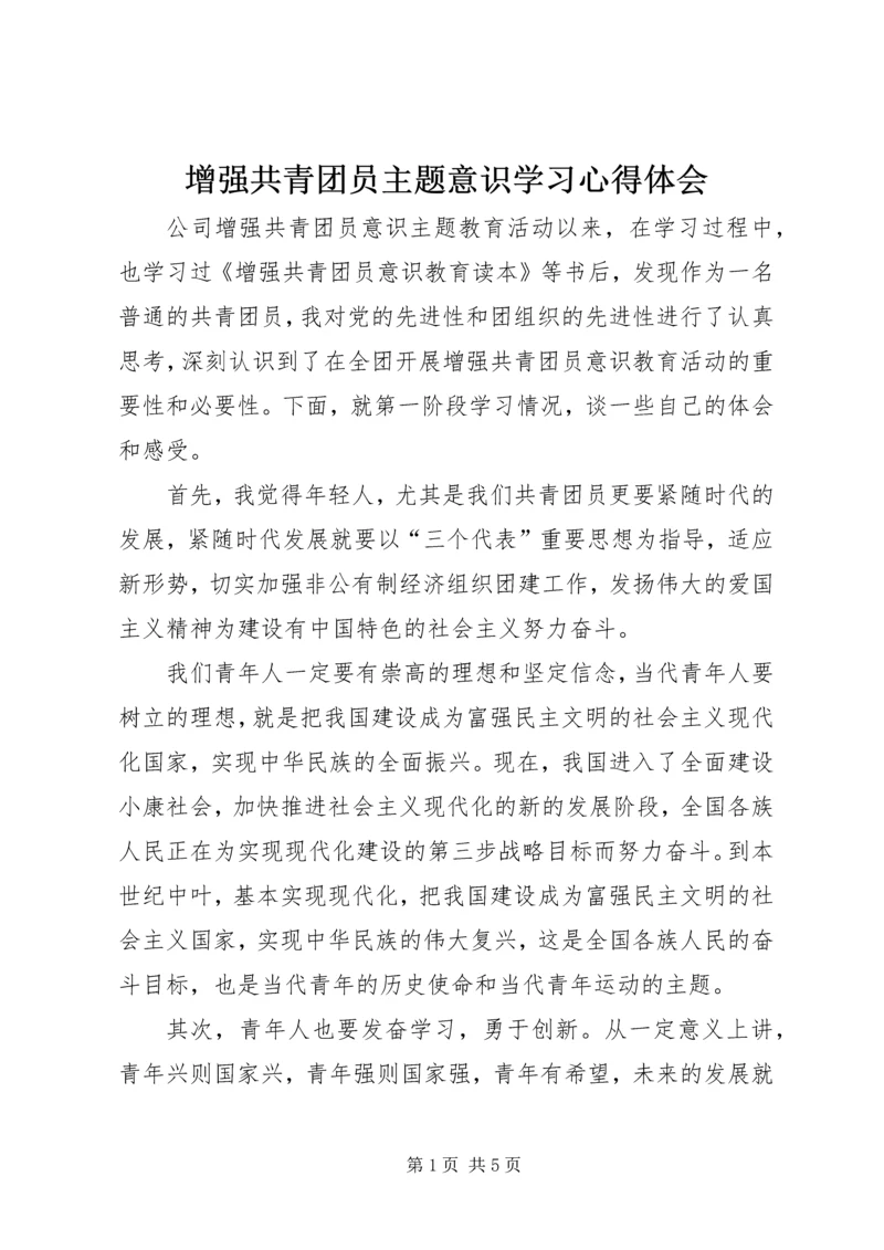 增强共青团员主题意识学习心得体会 (2).docx