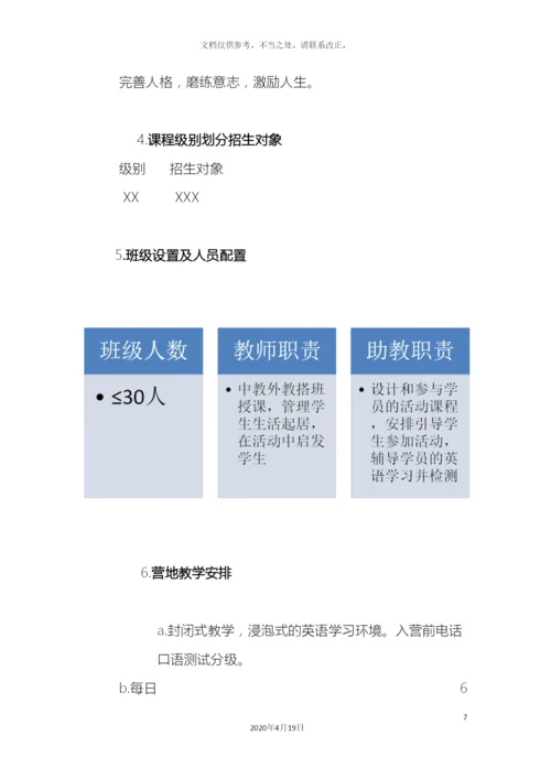 夏令营策划方案一改.docx