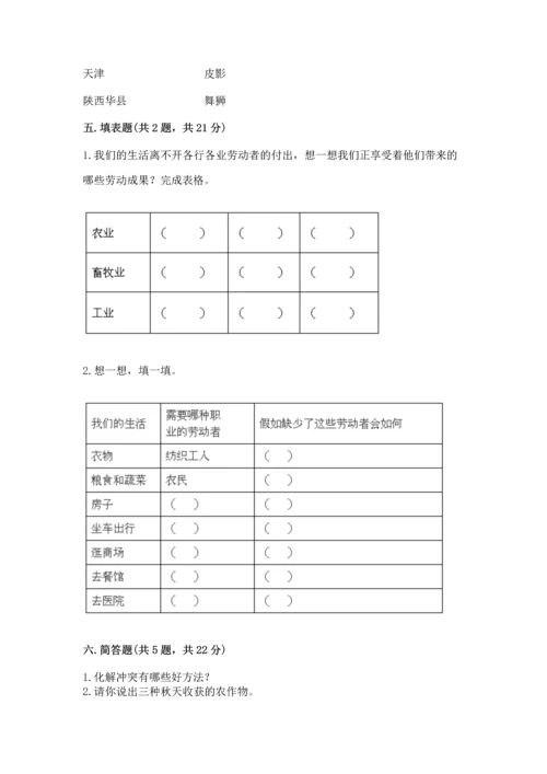 部编版小学四年级下册道德与法治《期末测试卷》附答案（名师推荐）.docx