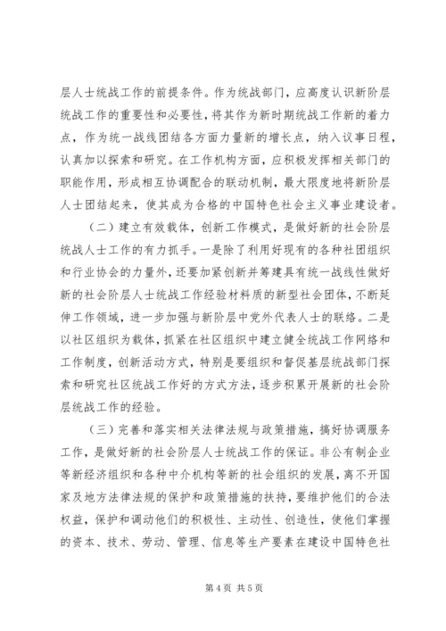 做好新的社会阶层人士统战工作经验材料 (4).docx