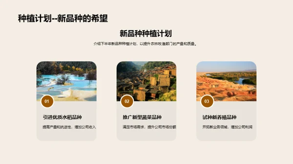 农林部门半年成果回顾