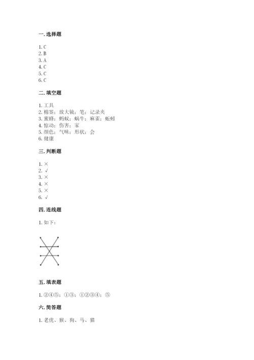 教科版小学科学一年级下册期末测试卷含完整答案（全优）.docx