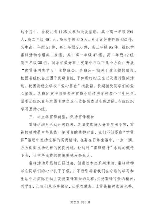 团支部开展学雷锋活动工作汇报.docx
