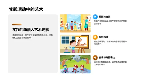 艺术元素在小学教学PPT模板