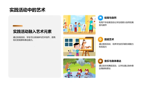 艺术元素在小学教学PPT模板