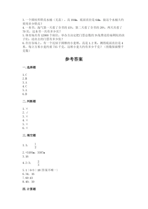 北京市崇文区六年级下册数学期末测试卷（a卷）.docx