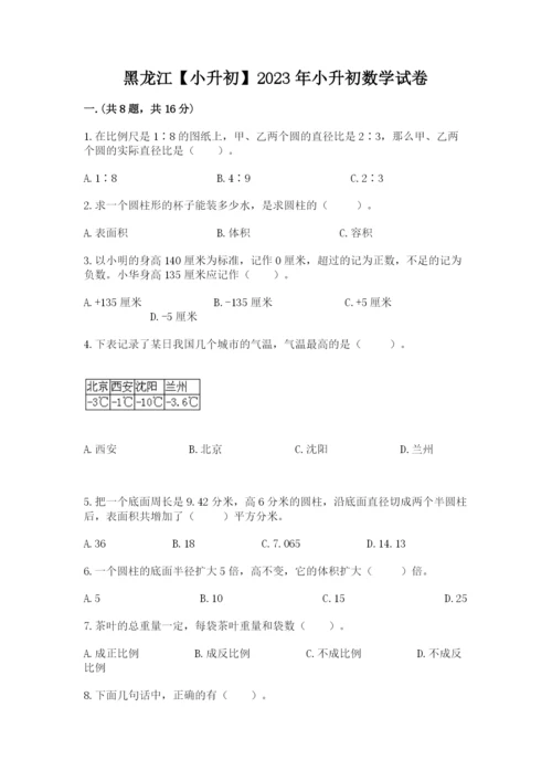 黑龙江【小升初】2023年小升初数学试卷精品（b卷）.docx