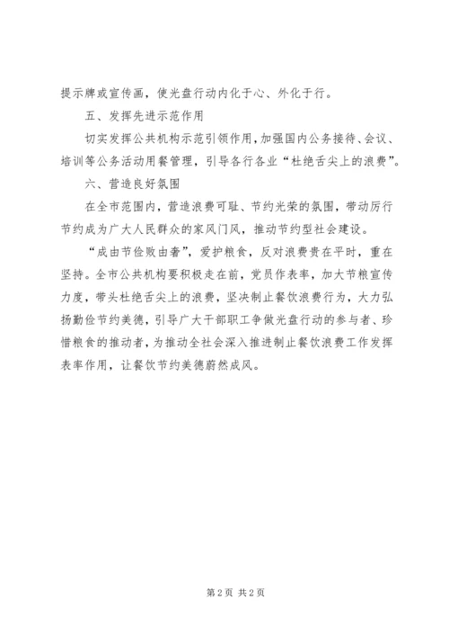 人社局光盘行动倡议书.docx