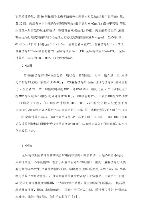 胶体预充联合甲氧明预注预防全麻诱导后低血压临床疗效的研究