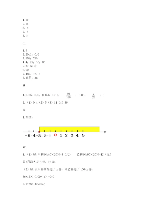 北师大版六年级数学下学期期末测试题含完整答案（必刷）.docx