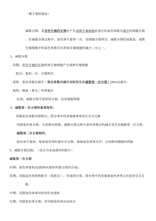 2023年高中生物必修二知识点总结.docx