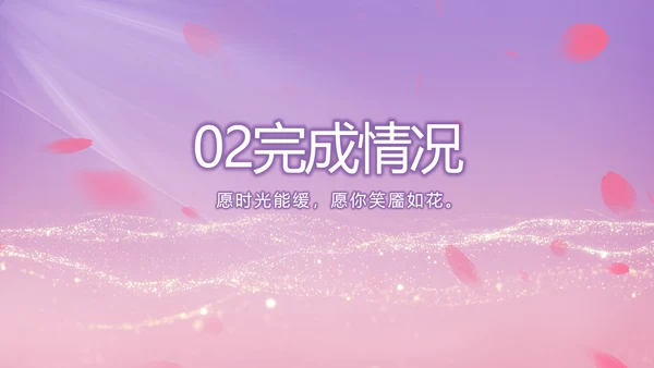 紫色唯美背景工作总结汇报动态PPT
