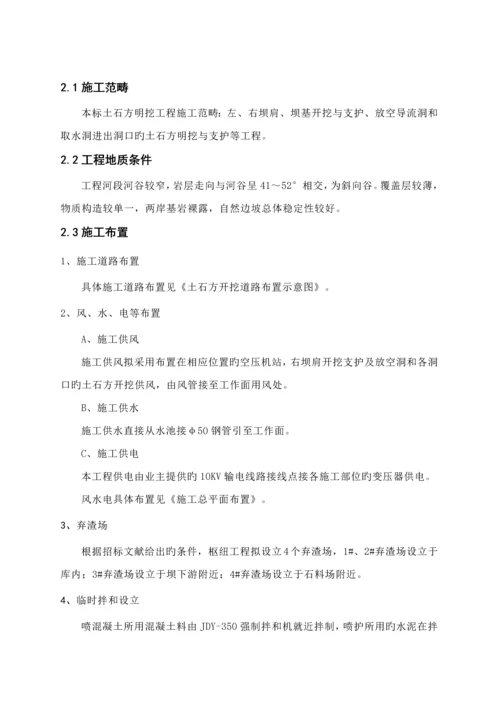大坝土石方开挖综合施工专题方案.docx