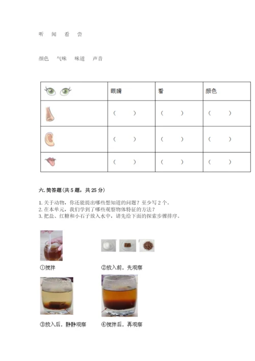 教科版一年级下册科学期末测试卷及一套答案.docx