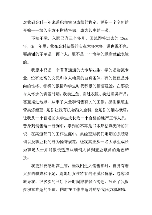 XX置业顾问个人年终总结