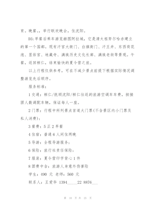 小学生夏令营策划5篇.docx