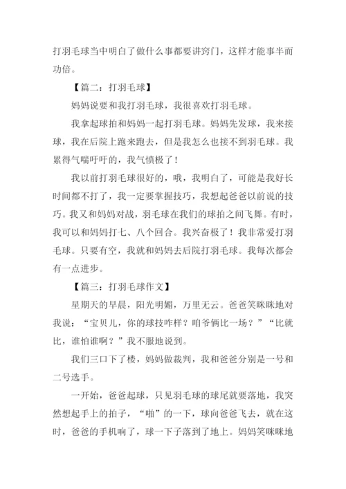 有关打羽毛球的作文.docx