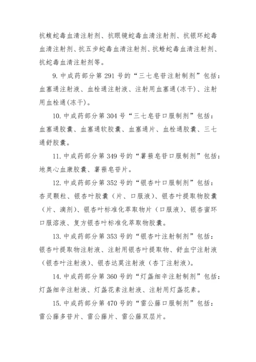 国家基本医疗保险和工伤保险药品目录凡例-凡例.docx