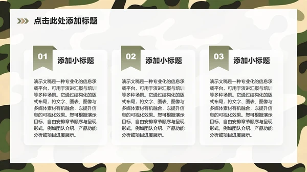 绿色几何商务风军训成果展示汇报PPT模板