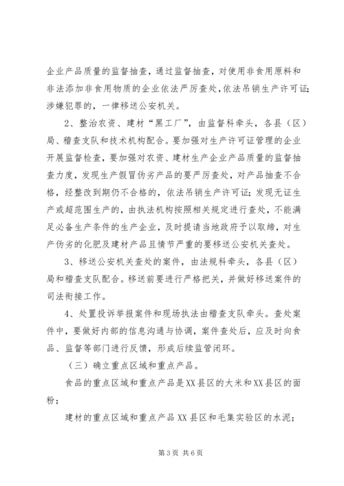 质监局打四黑除四害行动方案.docx