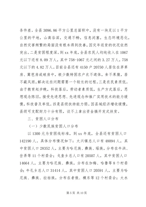 县扶贫开发工作情况调研报告.docx