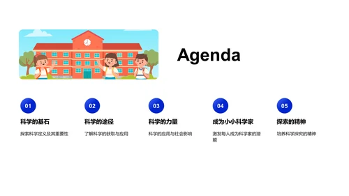 小学科学课程概要PPT模板