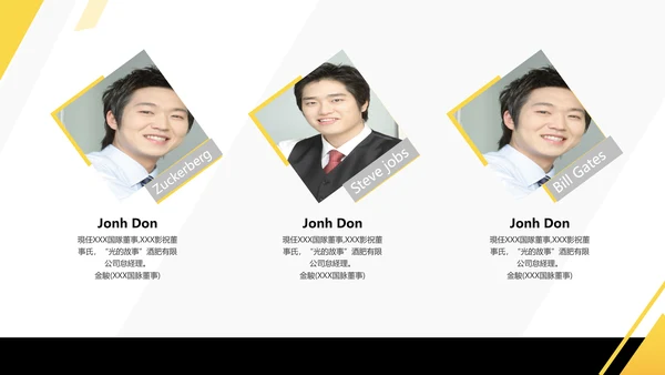 黄色简约企业宣传PPT模板