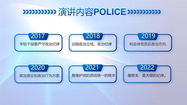 蓝色大气公安机关警察工作总结PPT