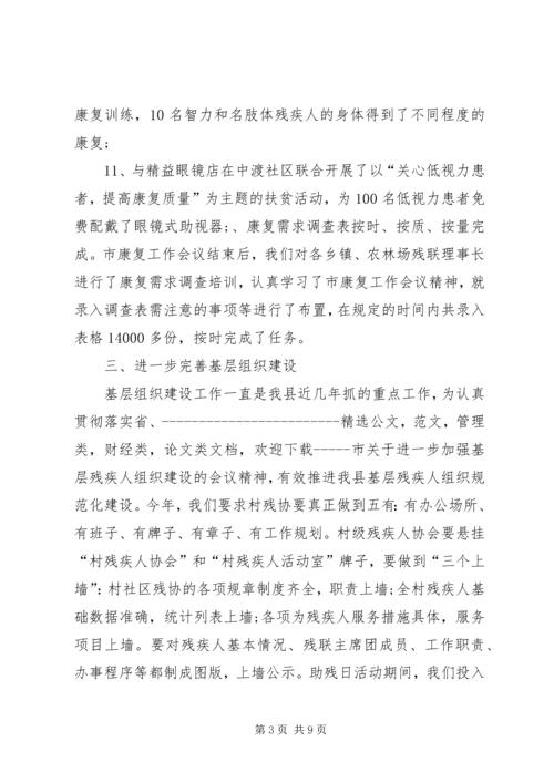 年度残疾人联合会工作总结和工作安排 (3).docx