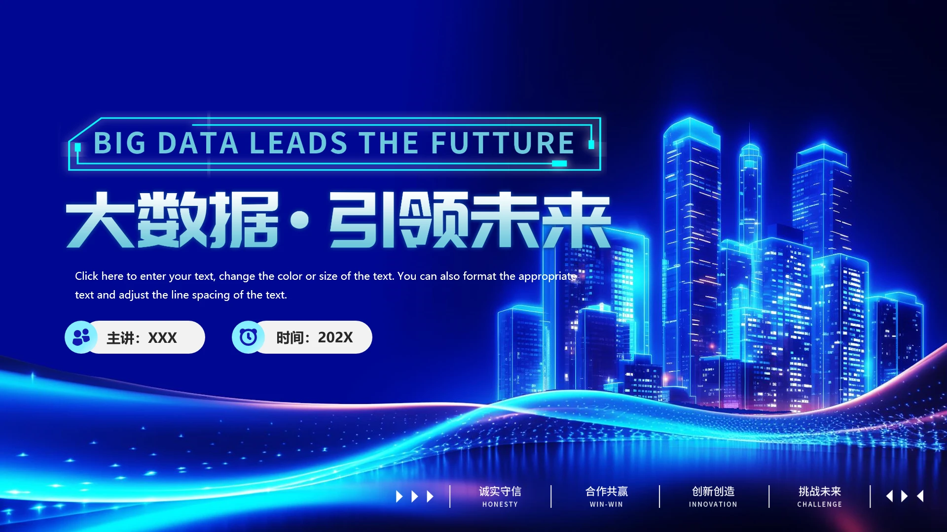 大数据行业年度工作总结汇报通用PPT模版