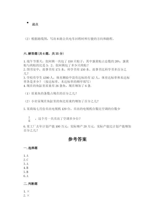2022人教版六年级上册数学期末测试卷附完整答案（名校卷）.docx