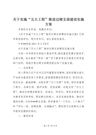 关于实施“五大工程”推进过硬支部建设实施方案.docx