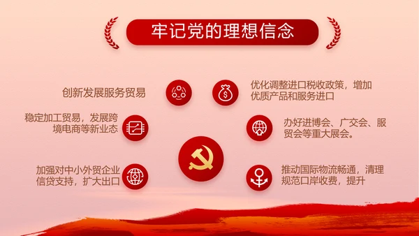奋斗百年路启航新征程动态PPT模板