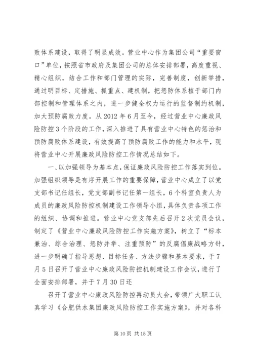 乡镇廉政风险防控工作总结.docx