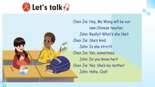 Unit1 What's he like? PartB  Let's talk&learn 课件(共