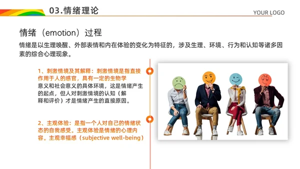 红色白色简约风情绪心理学与情绪管理主题班会PPT模板