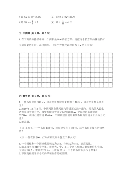 冀教版小学六年级下册数学期末综合素养测试卷及完整答案【易错题】.docx