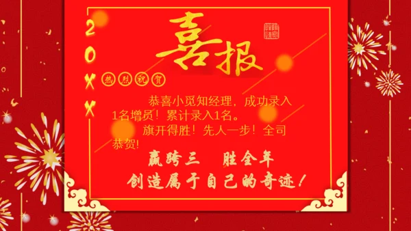 喜庆喜报贺报通用PPT模版