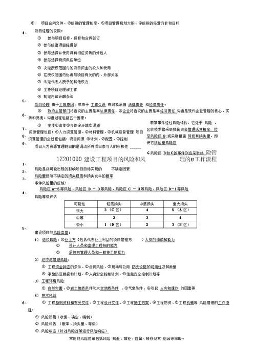 一级建师项目管理学习笔记