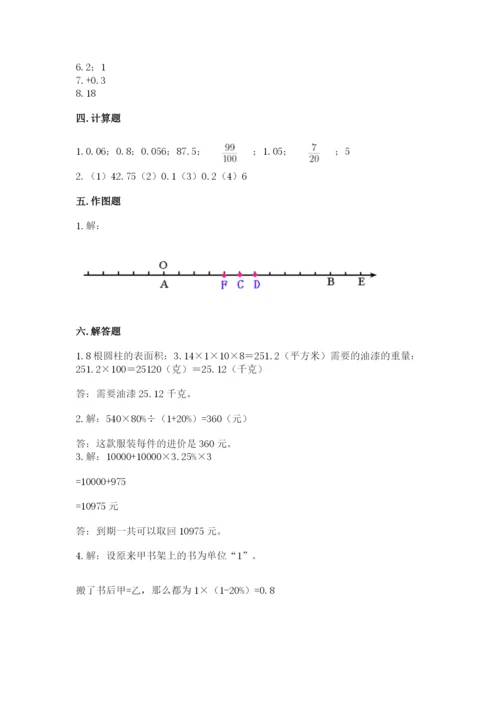 广州市番禺市六年级下册数学期末测试卷审定版.docx