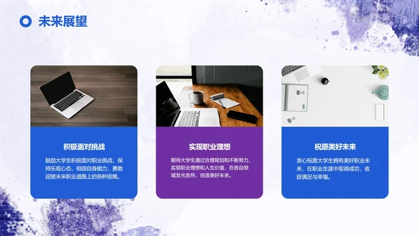 紫色简约大学生职业规划与竞争力塑造PPT模板