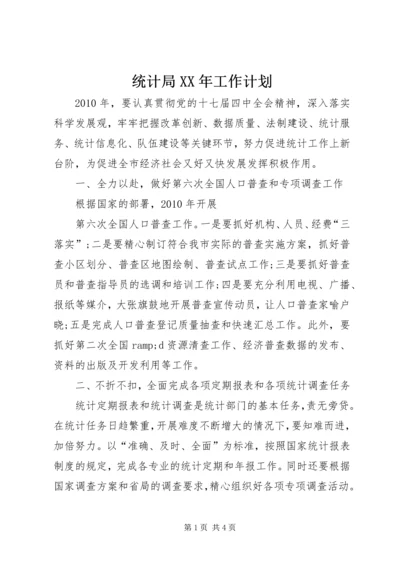 统计局XX年工作计划 (12).docx