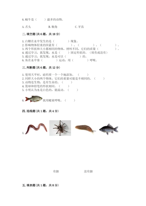 教科版一年级下册科学期末测试卷精品带答案.docx