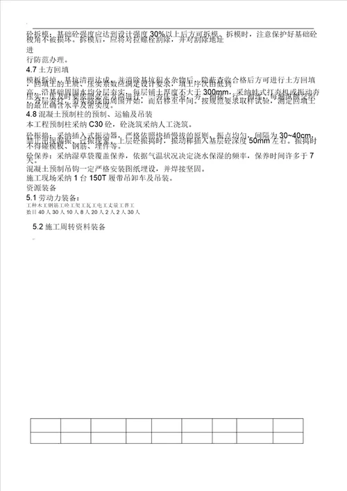 钢结构厂房承台柱基础施工实施总结方案