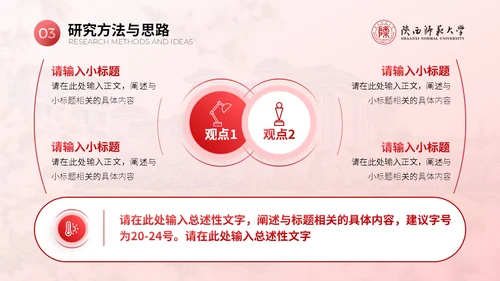 陕西师范大学毕业论文答辩通用PPT模板