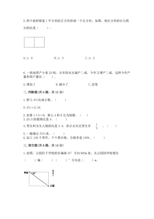 人教版六年级上册数学期末测试卷全面.docx